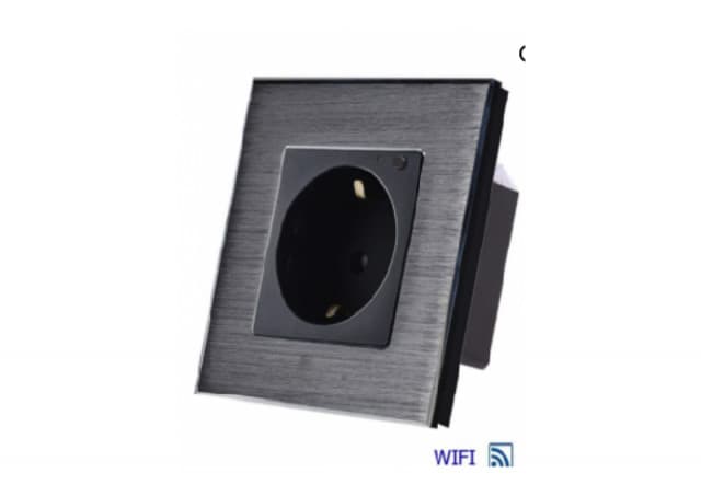 16A EU Wi-Fi WALL SOCKET AL Crni (TUYA)