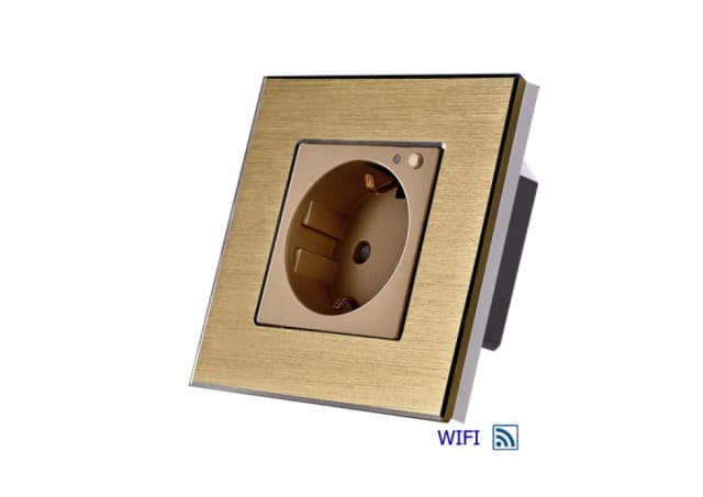 16A EU Wi-Fi WALL SOCKET AL Zlatni (TUYA)