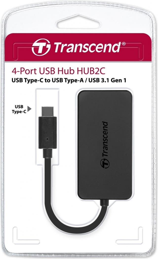 Transcend 4-Port HUB, USB 3.1 Gen 1, Type-C