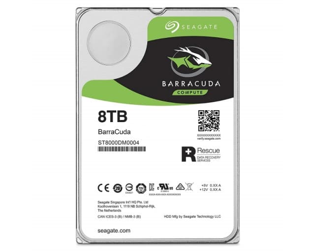 8TB 3.5" SATA III 256MB 5.400rpm ST8000DM004 Barracuda Guardian HDD