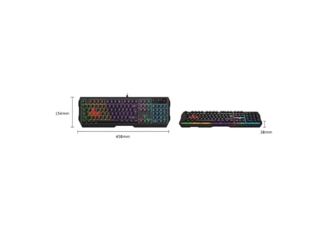 A4-B135N A4Tech Bloody Gejmerska svetleca tastatura(NEON LED), black, USB, US layout