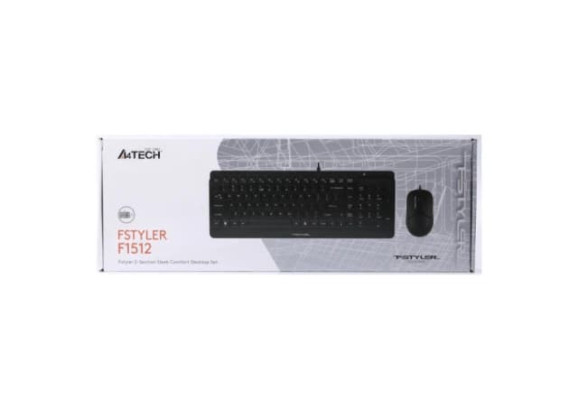 A4-F1512 A4Tech tastatura YU-LAYOUT + mis USB, Black