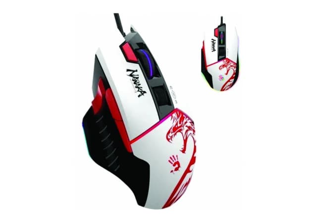 A4-W95 Max NARAKA Bloody RGB Gejmerski mis, 2000Hz/100-12.000 DPI, White USB 135mm