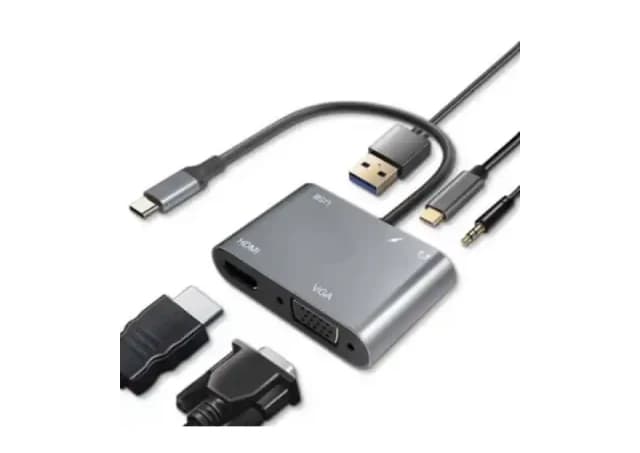 Adapter-konverter Tip C-HDMI/VGA/1xUSB 3.0//Tip C/Audio Linkom