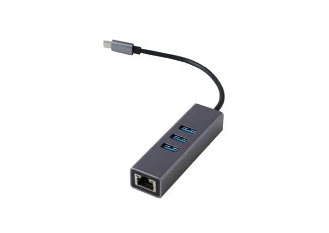 Adapter-konverter USB Tip C-3xUSB 3.0+RJ45 Linkom