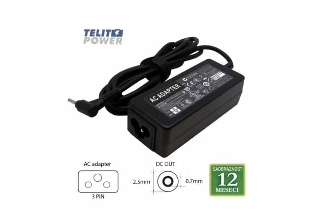 ASUS 19V-2.1A ( 2.5 * 0.7 ) ADP-40PH AB 40W LAPTOP ADAPTER