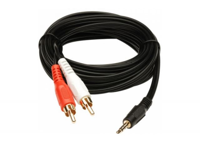 Kabl audio 3.5mm - 2xRCA 5m crni