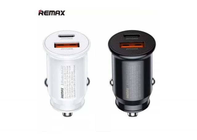 REMAX Auto punjač adapter 1xUSB A + 1xTIP C 30W RCC231, crni 