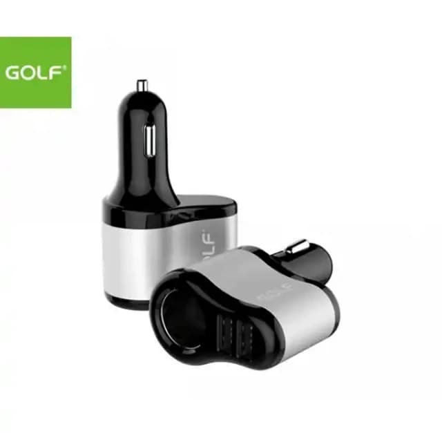 Auto punjač GOLF GF-C14 2USB+utičnica