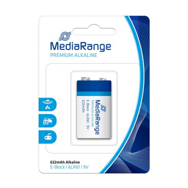 BATERIJA 9V MEDIARANGE ALKALINA