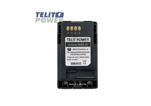 Baterija FTN6574B  Li-Ion 3.6V  2350mAh  Panasonic za radio stanicu MOTOROLA MTP850 