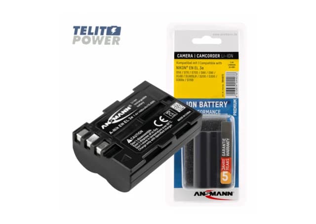   Baterija Li-Ion 7.4v  1400mAh za NIKON kamere EN-EL 3E ANSMANN