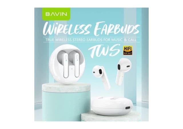 Bavin Earbuds Wireless slušalice + kabl type-C bela