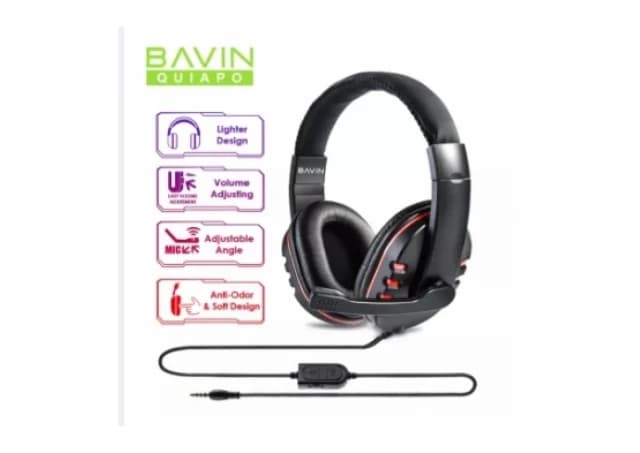 Bavin Gaming slušalice sa mikrofonom 3,5mm 1,8m crna