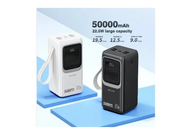 Bavin Power bank 50000mAh 22.5W PD20W crna