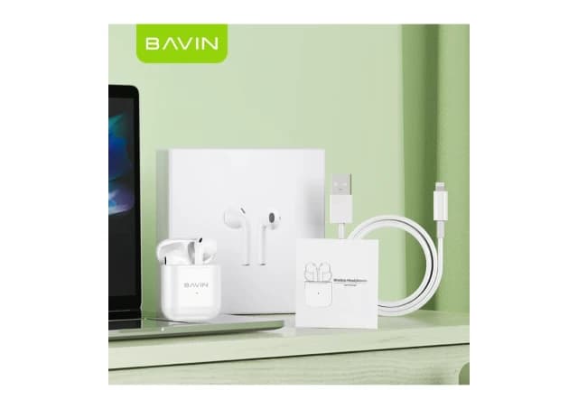 Bavin slušalice AirPods + kabl lightning bela