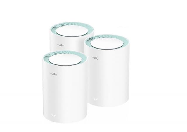 Cudy M1300 3-pack AC1200 Dual Band 2.4Ghz+5Ghz WiFi MESH, GiGABIT, 4x Antena 16MB/128DDR, 16/128mb 44383