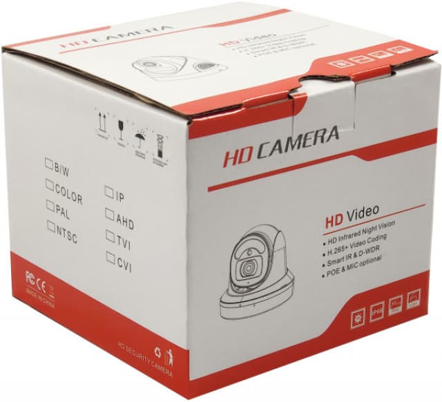 CAM-AHD5MP-DHM20W GMB DOME kamera 5 mpix 2.8mm AUDIO 20M FULL COLOR AHD/TVI/CVI/CVBS, audio MIC 43072