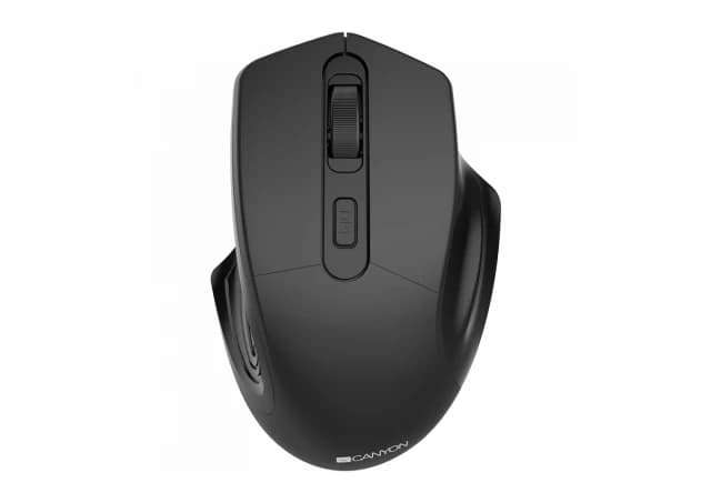 CANYON MW-15, 2.4GHz Wireless Optical Mouse with 4 buttons, DPI 800/1200/1600, Black, 115*77*38mm, 0.064kg