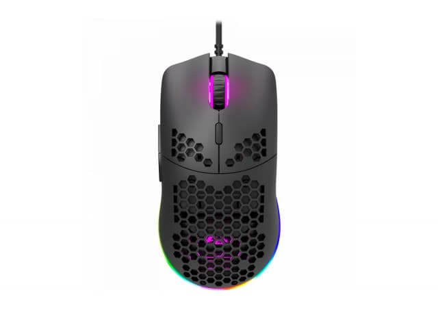 CANYON Puncher GM-11, Gaming Mouse with 7 programmable buttons, Pixart 3519 optical sensor, 4 levels of DPI and up to 4200, 5 million times key life, 1.65m Ultraweave cable, UPE feet and colorful RGB lights, Black, size:128.5x67x37.5mm, 105g