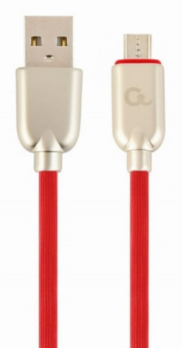 CC-USB2R-AMmBM-1M-R Gembird Premium rubber Micro-USB charging and data cable, 1m, red 38354