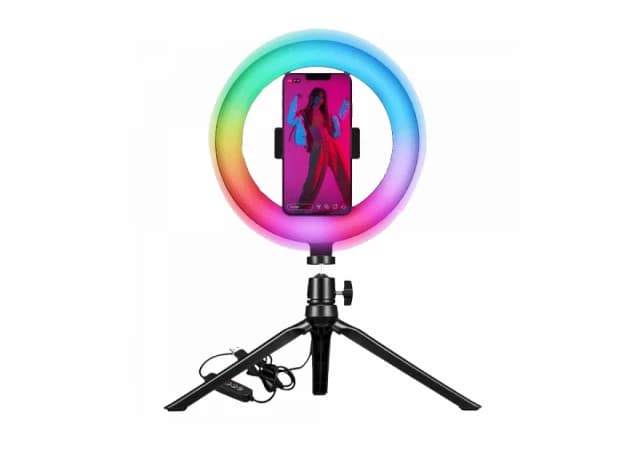 Celly Portable Tripod+ Flash Light RGB + kabl type-C