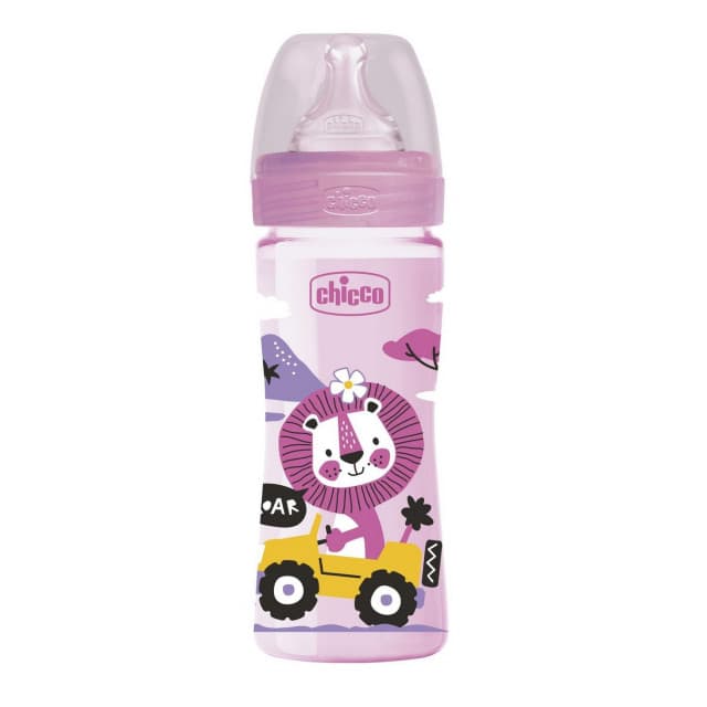 CHICCO WB PLASTIČNA FLAŠICA 250ML, SILIKON, ROZE