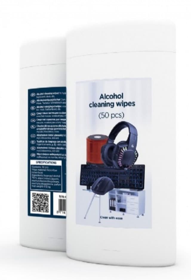 CK-AWW50-01 Gembird Alcohol maramice za ciscenje, microfiber 50 kom 39884