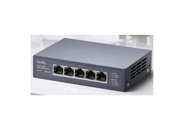 Cudy HS105 5-Port 2.5G Unmanaged Metal Switch za NAS zahteve koji zahtevaju intenzivnu propusnost