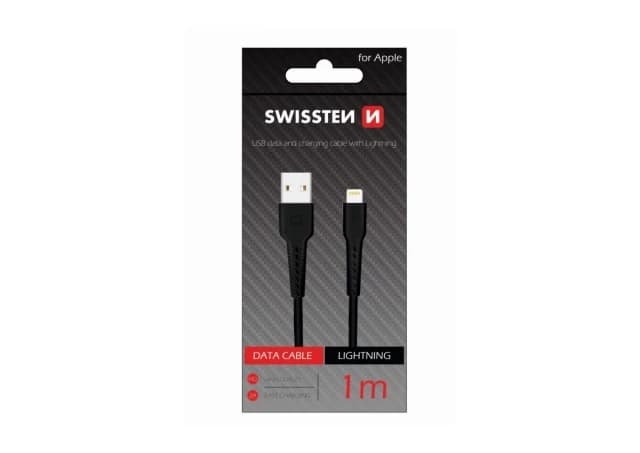 DATA CABLE SWISSTEN USB / LIGHTNING 1,0 M BLACK