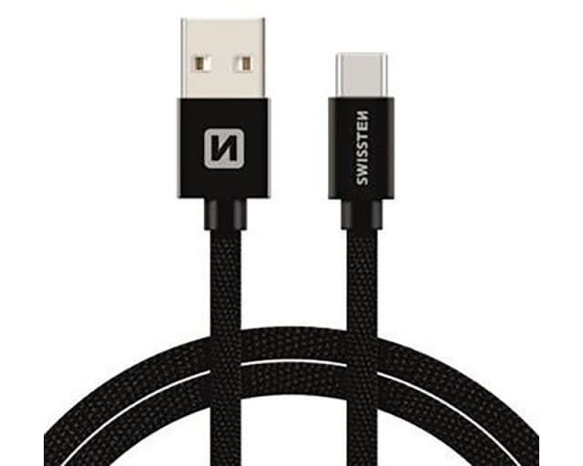 Data kabl tekstil USB na TIP C 2m crni