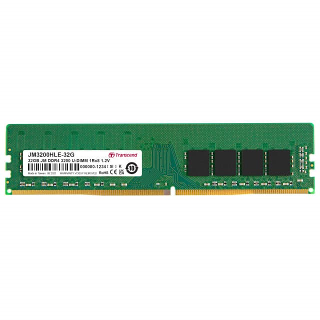 Transcend DDR4 32GB 3200Mhz JM U-DIMM 2Rx8 2Gx8 CL22 1.2V