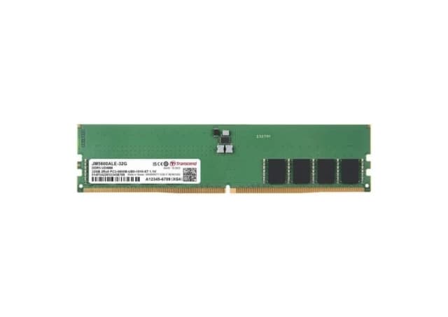 Transcend DDR5 32GB 5600MT/s, On-die ECC U-DIMM, CL46 1.1V, 288-pin 2Rx8 (2Gx8)x16