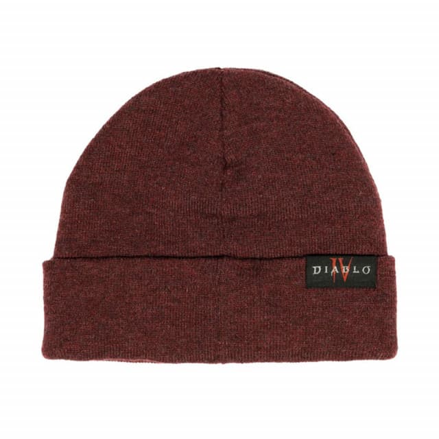 Diablo IV A New Threat Beanie Dark Red