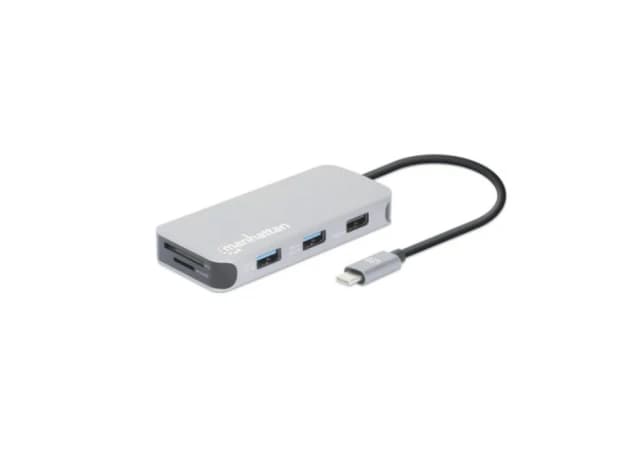 Docking station Manhattan 130615 8in1 USB-C - HDMI/3xUSB/CR/LAN/PD 100W