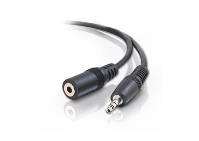 E-Green Kabl Audio 3.5mm stereo - 3.5mm stereo M/F (nastavak) 3m crni