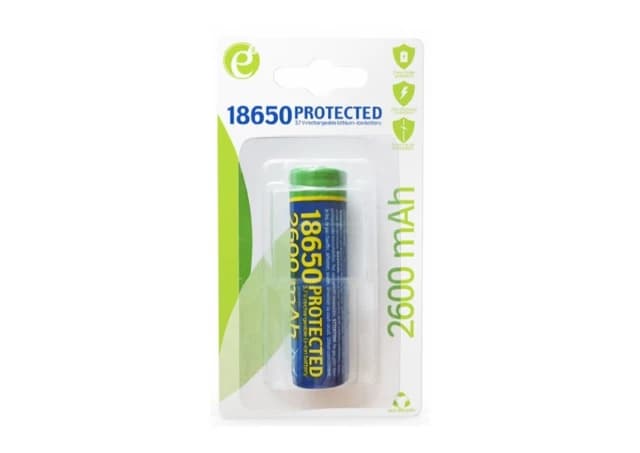 EG-BA-18650/2600 ENERGENIE Lithium-ion 18650 battery, protected, 2600 mAh