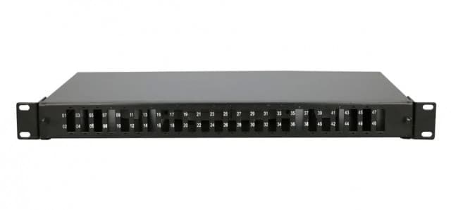 Extralink Patch panel 24 Duplex SC / 48 porta sa kasetom, bez modula, crni