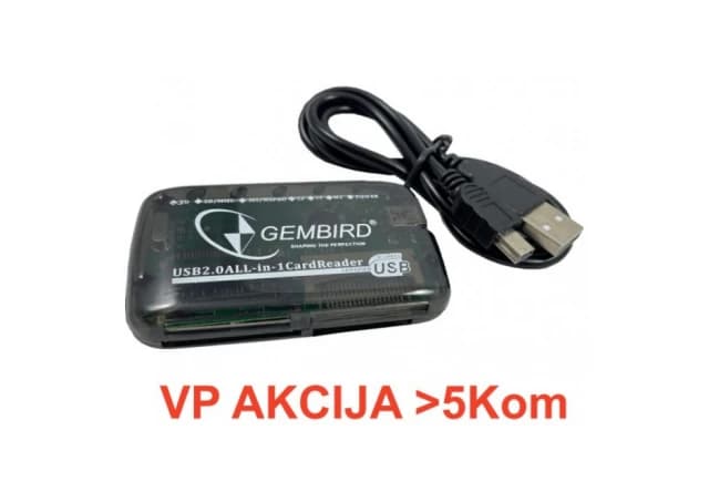 FD2-ALLIN1-BLK ** Gembird  USB2.0 citac svih tipova memorijskih kartica(319)