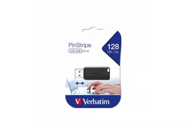 Flash USB 128GB Verbatim 2.0 Pinstripe