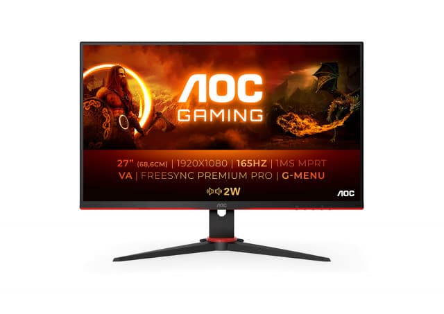 Gaming monitor AOC LED 27G2SAE-BK 27" - 1920x1080, VA, 165HZ 1ms, VGA HDMI DP, FreeSync