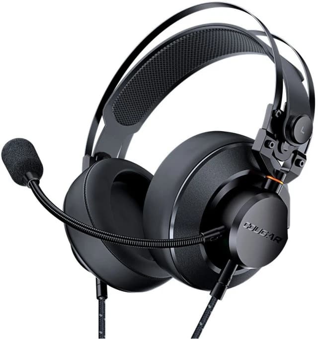 Cougar I VM410 I 3H550P53B.0002 I Headset I 53mm Driver / 9.7mm noise cancelling Mic. / Stereo 3.5mm 4-pole and 3-pole PC adapter / Suspended Headband / Black