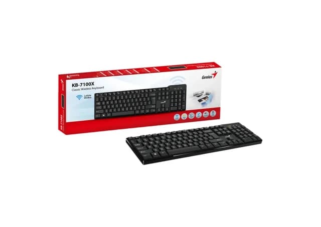 GENIUS KB-7100X Wireless USB US wireless crna tastatura 