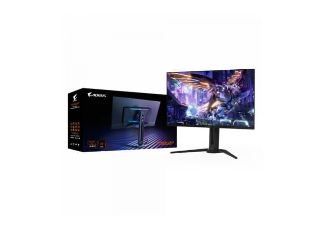 Gigabyte 31.5" 240Hz UHD 3840 x 2160, OLED, ClearMR 13000, 1x Displayport 2.1 (UHBR 20) Top-Tier Bandwidth, 1x mini DP 2.1 (UHBR 20), OLED Care AI-Based Protection, KVM