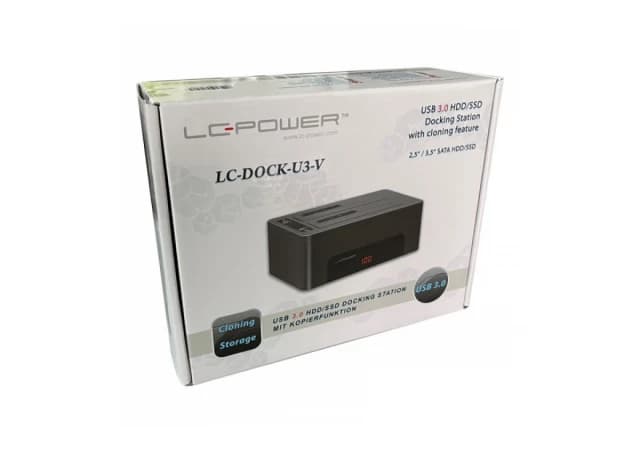 HDD D. Station dual bay LC-DOCK-U3-V 2xSSD/HDD Black, USB 3.0