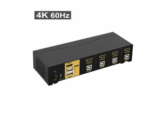 HDMI KVM USB svič CKL-94H2 4 ports HDMI 2.0 Compliant up to 4K HDTV, svič mode: push button / hotkey