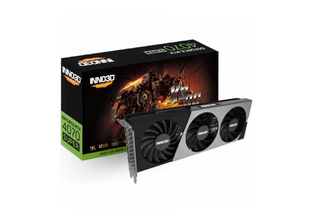 INNO3D GEFORCE RTX 4070 SUPER X3 OC 12GB GDDR6X 192bit, 2505MHz / 21Gbps, 3x DP, 1x HDMI, 2 slot, 3 fan