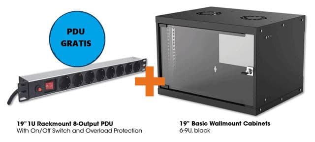 INT 19'' Zidni orman 6U/560mm + PDU 8-Output 715263