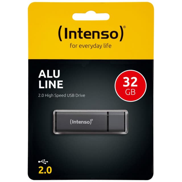 (Intenso) USB Flash drive 32GB Hi-Speed USB 2.0, ALU Line - USB2.0-32GB/Alu-a