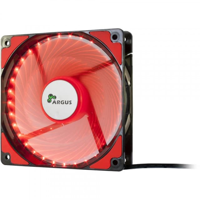 InterTech Fan Argus L-12025 RD, 120mm LED, Red